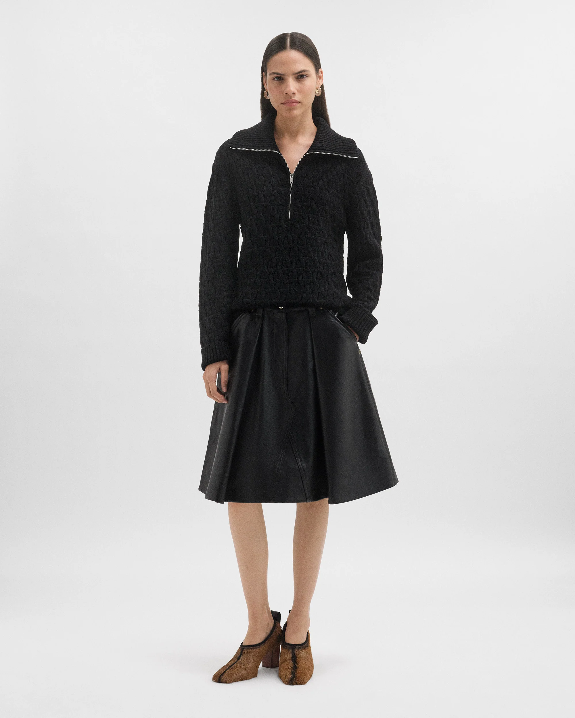 Construct Leather Skirt
